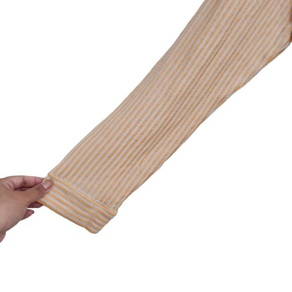 Free People Beach Better Days Top XS Orange Striped Boho Button-Up Oversized - Picture 5 of 10